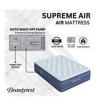 Beautyrest 17" Supreme Air Comfort Top Air Mattress with Built-in SureLock Pump and Auto Shut-Off, California King Size, 100% Leak-Free, 3-Year Warran