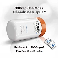 Codeage Irish Sea Moss Gummies Supplement - 300mg Irish Sea Moss Extract Equivalent to 3,000mg of Raw Sea Moss Powder - Delicious Strawberry Flavor