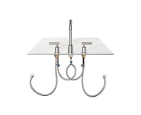 Garmin Bathroom Faucet, Bathroom Sink Faucet, 8 Inch Bathroom Faucet for Sink 3 Hole with Stainless Steel Pop-up Drain for Your Bathroom