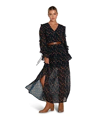 Belle & Bloom Women's Come As You Are Floral Maxi Dress