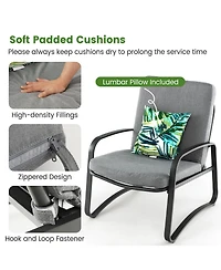 Inolait 3 Pieces Patio Bistro Conversation Set with Waterproof Dpc Tabletop