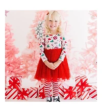 Sweet Wink Toddler Girls Disco Christmas Long Sleeve Tutu Dress