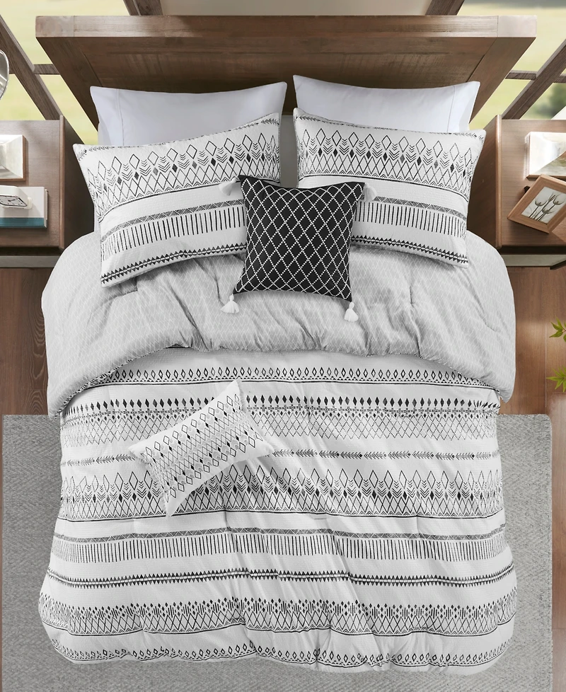 Madison Park Fraser Seersucker 5-Pc. Comforter Set