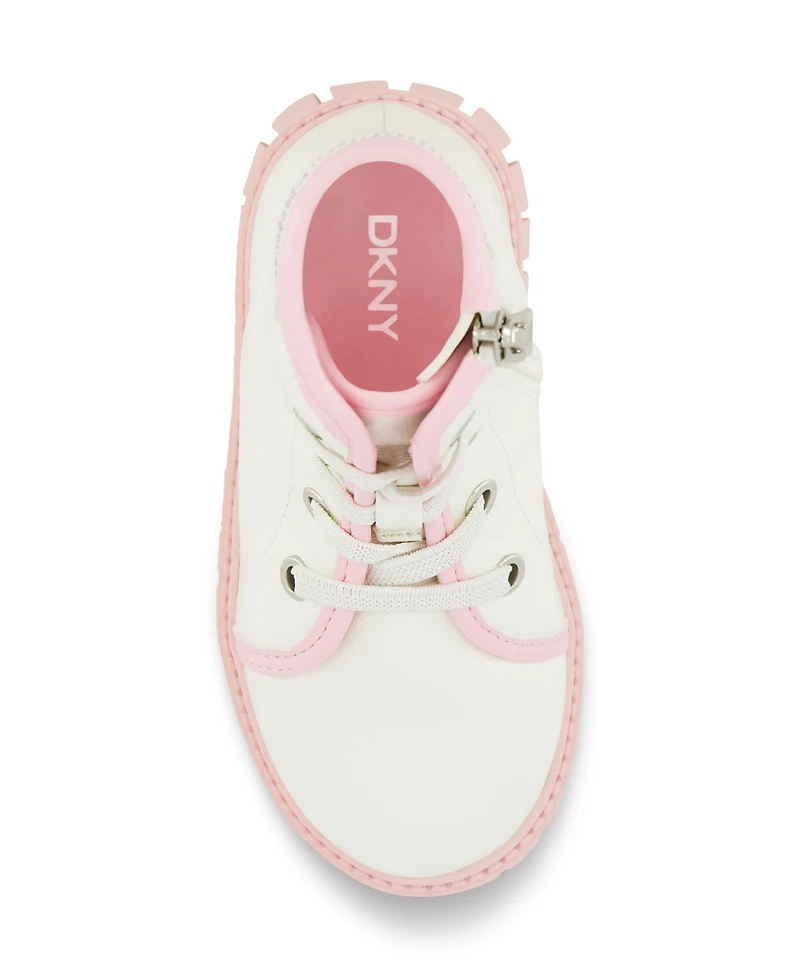 Dkny Toddler Girls Carrie Logo Stones Combat Boot