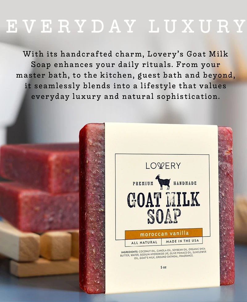 Lovery 3-Pc. Goat Milk Soap Bars Set