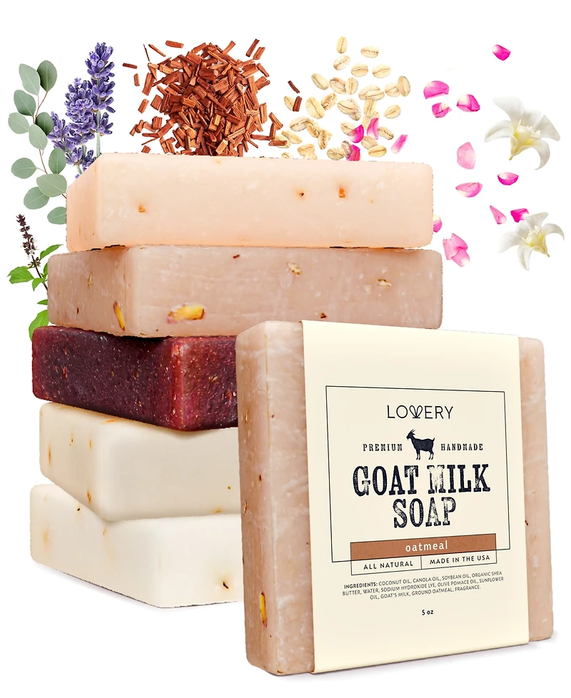Lovery 5-Pc. Goat Milk Soap Bars Set