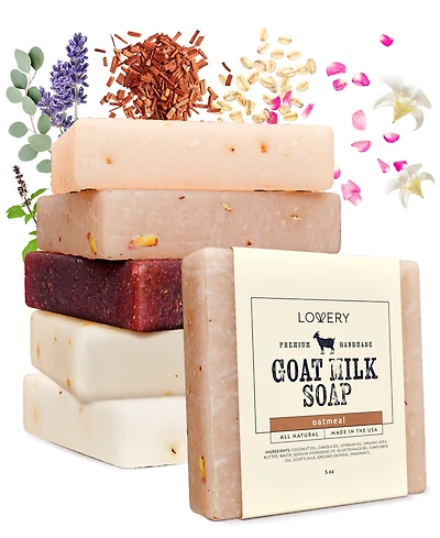 Lovery 5-Pc. Goat Milk Soap Bars Set