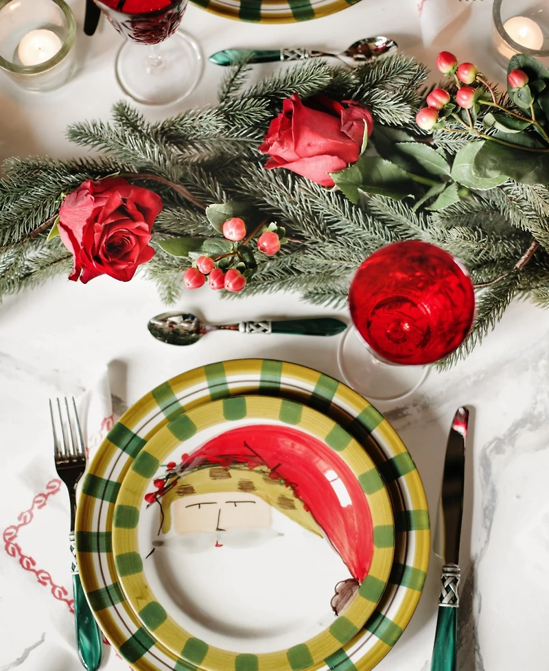 Vietri Old St. Nick Brown Salad Plate