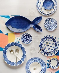 Vietri Santorini Large Figural Fish Platter
