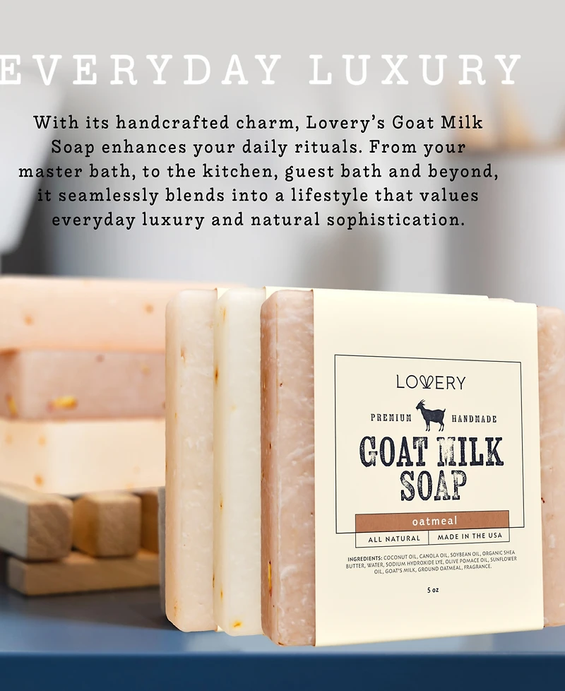 Lovery 3-Pc. Goat Milk Soap Bars Set