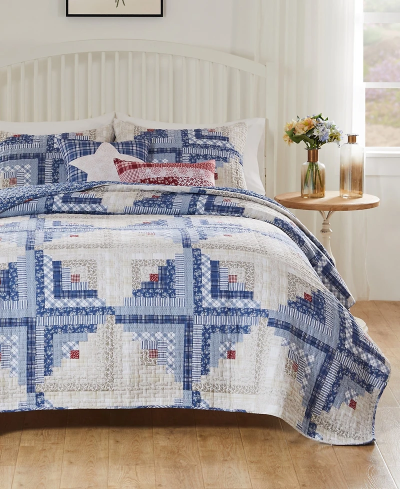 Greenland Home Fashions Cottage Cabin Finely Stitched -Pc. Quilt Set