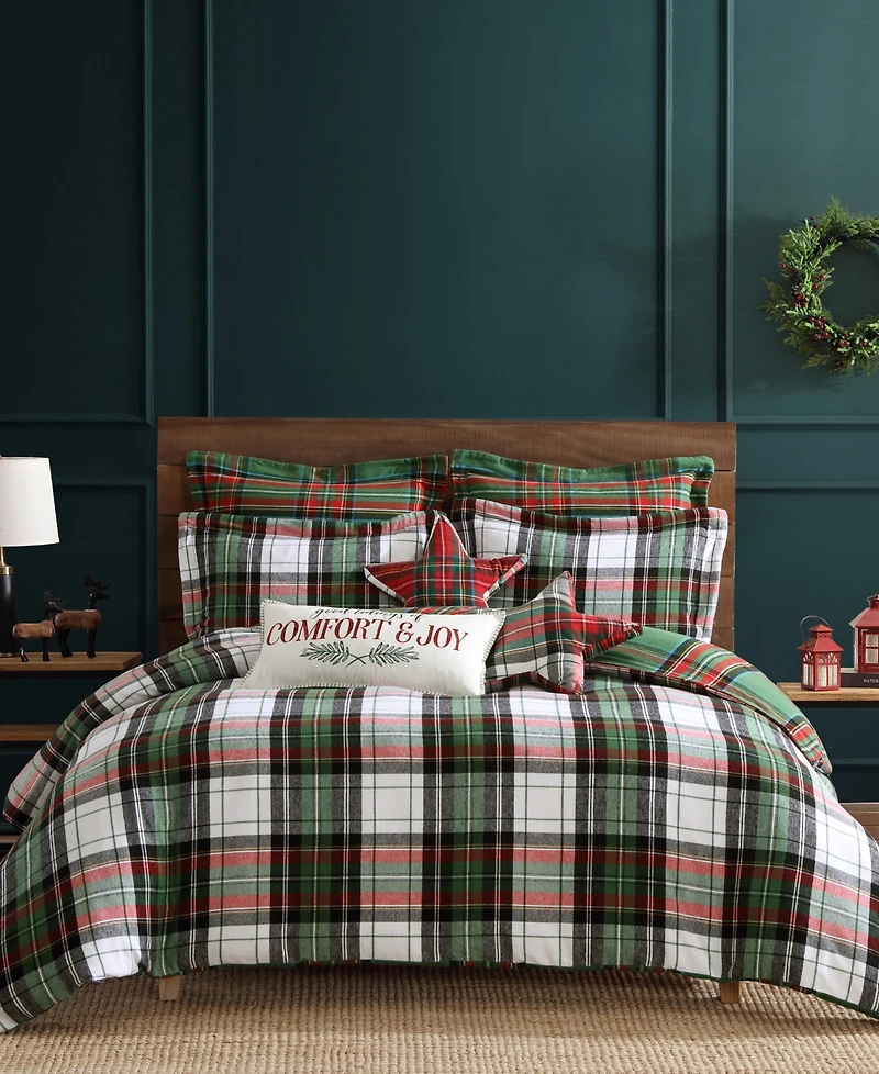 Levtex Spencer Plaid Flannel 3-Pc. Duvet Cover Set
