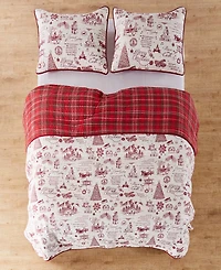 Levtex Yuletide Reversible 3-Pc. Bedspread Set, Queen