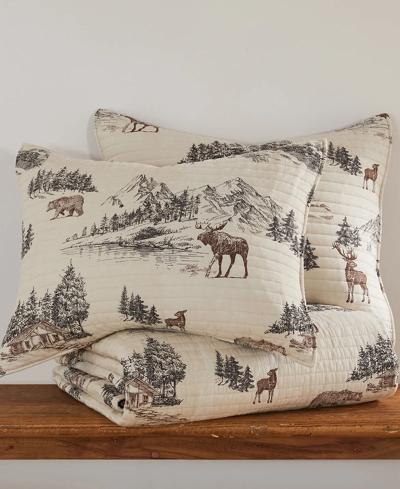Levtex Lodge Toile Reversible -Pc. Quilt Set