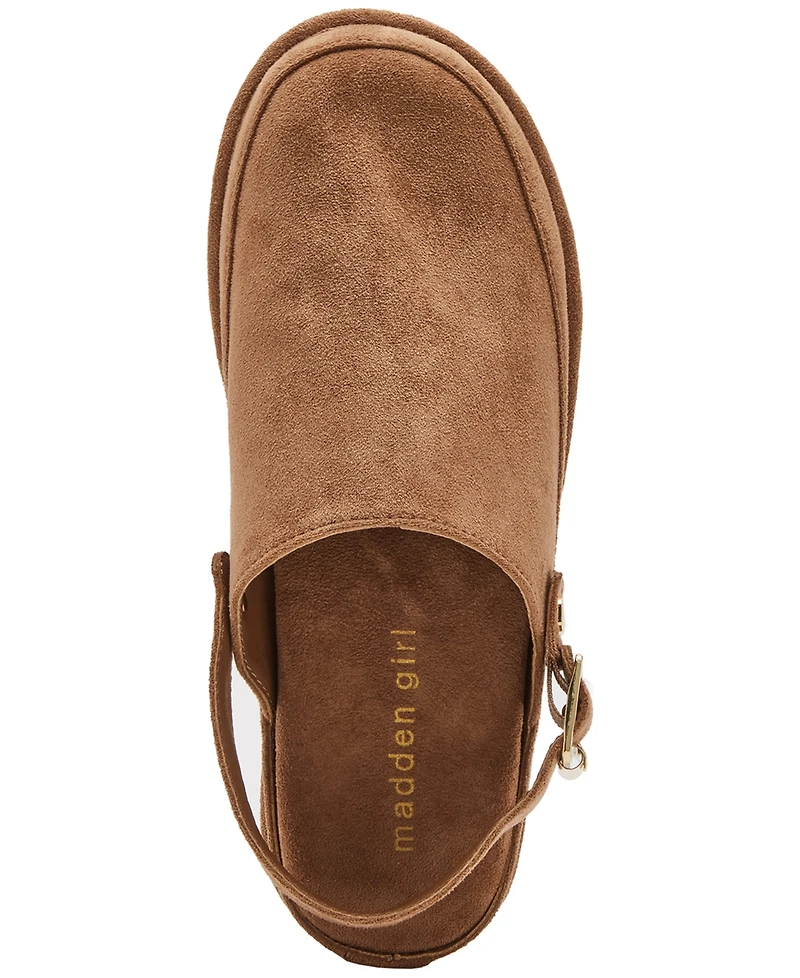 Madden Girl Graham Platform Slingback Clog Mules