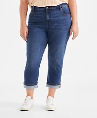 Style & Co Plus Mid-Rise Curvy Capri Jeans, Exclusively at Macy's