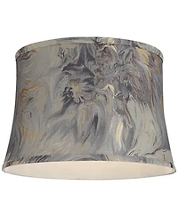 Springcrest 14" Top x 16" Bottom x 11" High x 11" Slant Print Lamp Shade Replacement Saba Cafe Drum Softback Washer Harp Finial