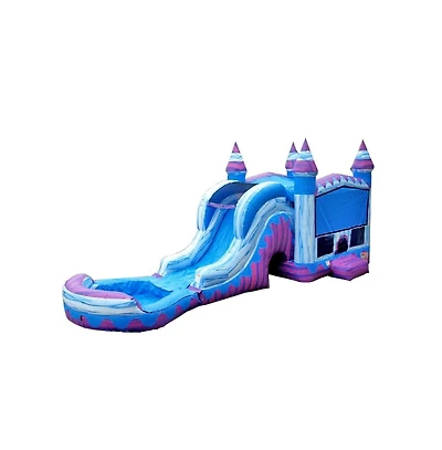 JumpOrange Fantastic Commercial Grade Inflatable Bounce House Water Slide with Detachable Pool for Kids and Adults (with Blower), Wet Dry Use, Basketb
