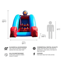 JumpOrange Knock It Off Archery Target Game Inflatable with Air Blower (Accessories Not Included) , Kids and Adults, Commercial Grade, Rental Game, Kn