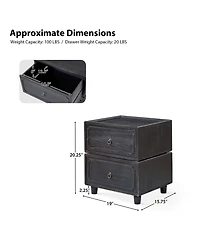 Hulala Home Scipione Transitional 2 - Drawer Nightstand with Multiple Configurations