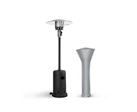 48000 Btu Propane Brown Patio Heater with Cover and Wheels