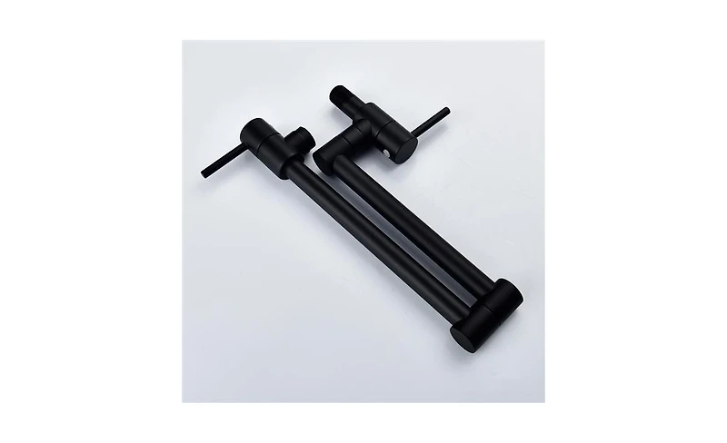 Slickblue Brass Folding Faucet 1/2” Npt Wall Mount Kitchen with Dual Handles for Cold Water