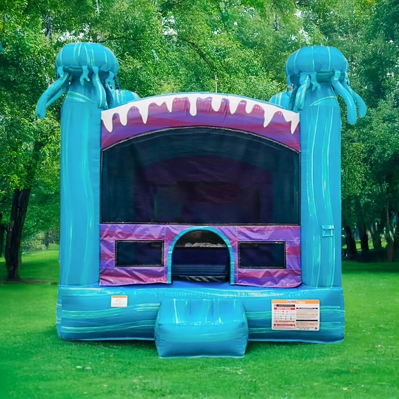 JumpOrange Electric Commercial Grade Bounce House Inflatable 13 x 13 (with Blower), for Kids 5-12 and Adults, Outdoor Indoor, Basketball Hoop Inside,