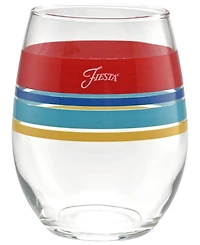 Fiesta Vibrant Edgeline Stemless Wine Glass, Set of 4