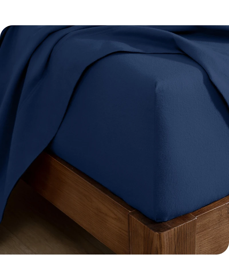 Bare Home Cotton Flannel Fitted Sheet, Twin