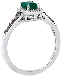 Le Vian Emerald (1/3 ct. t.w.), Nude Diamond (1/20 ct. t.w.) & Chocolate Diamond (1/6 ct. t.w.) Ring in 14k White Gold