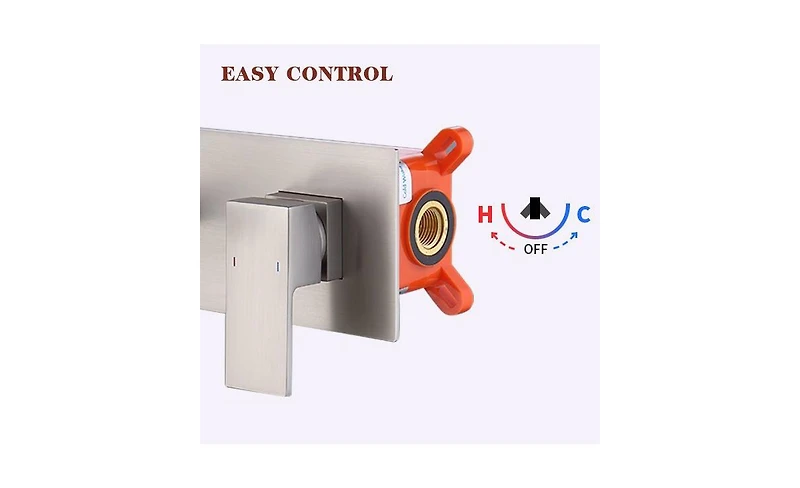 Wall-Mount Bathroom Faucet for Sink or Bathtub, Single Handle, 2 Holes