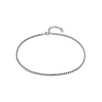 UNOde50 Sterling Silver Metal Braided Chain Shape Necklace