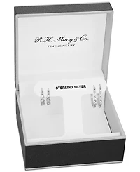Polished Braided & Diamond-Cut Hoop Earrings Set in 18k Gold over Sterling Silver, Created for Macy's