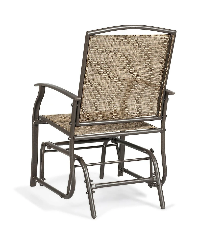 Sugift Steel Frame Garden Swing Single Glider Chair Rocking Seating