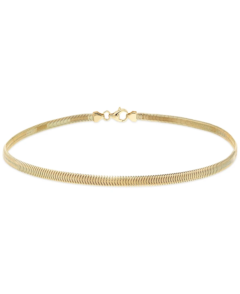 Macy's Diamond Cut Snake Chain Bracelet (3mm) in 10k Yellow Gold