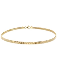 Macy's Diamond Cut Snake Chain Bracelet (3mm) in 10k Yellow Gold
