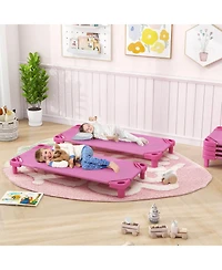 Pack of 6 Kids Stackable Naptime Cot 52" L x 23" W Daycare Rest Mat