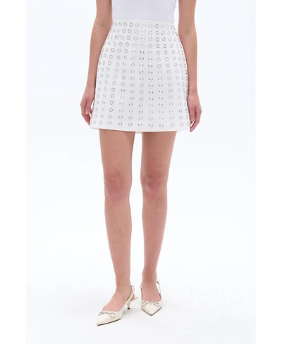 Nocturne Women's Eyelet Detailed Mini Skirt