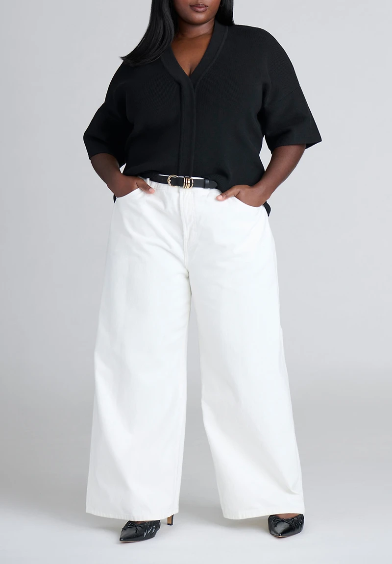Eloquii Plus Wide Sleeve Sweater