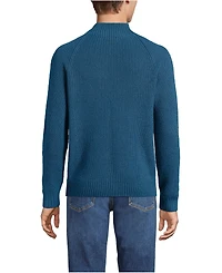 Lands' End Men's Long Sleeve Shaker Mock Neck Sweater