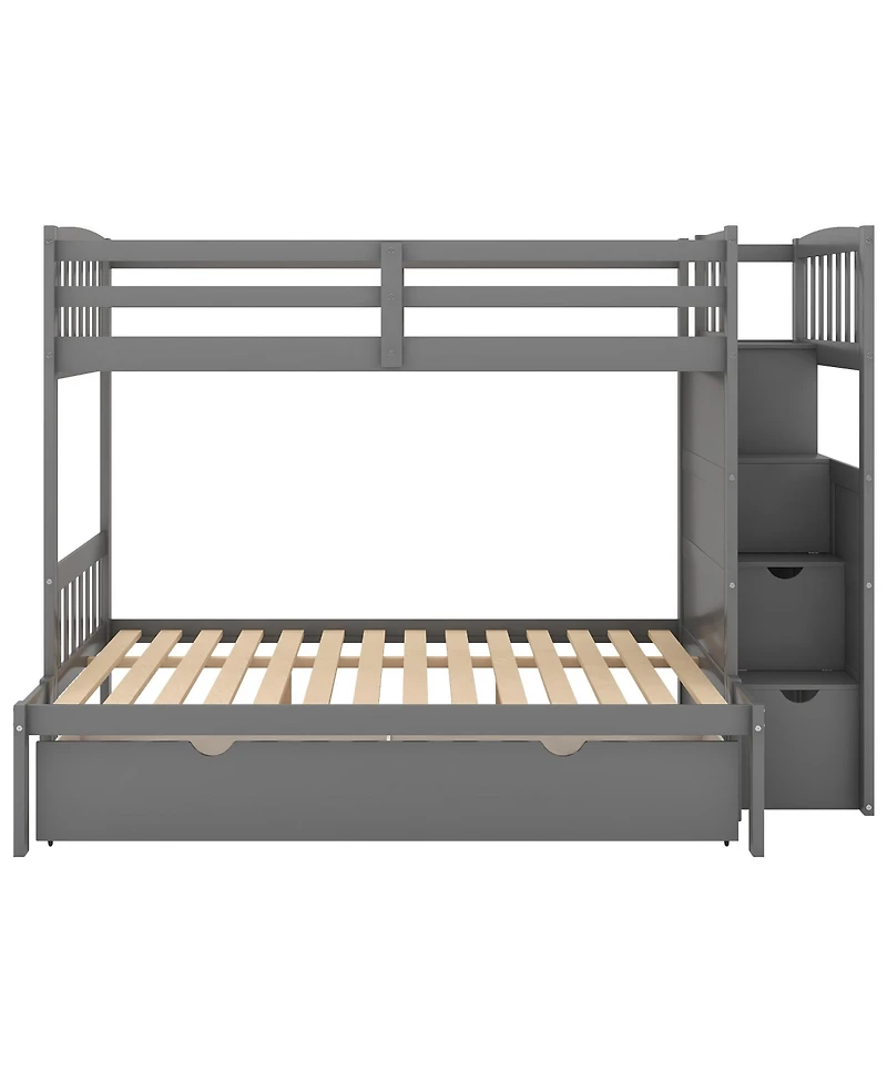 Streamdale Twin Over Full Bunk Bed with Storage