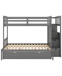 Streamdale Twin Over Full Bunk Bed with Storage