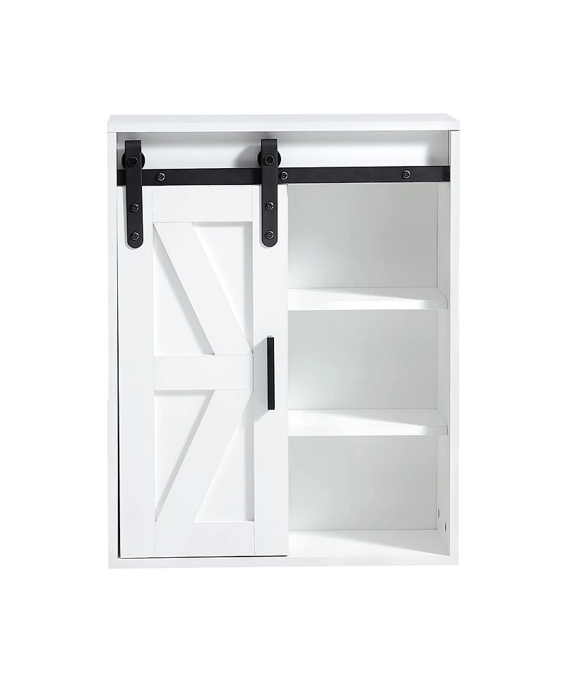 Streamdale Wooden Wall-Mounted Storage Cabinet - Adjustable Door