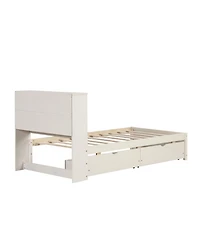 Streamdale Modern Twin Bed Frame with Usb Port & Storage
