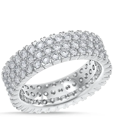 Diamond Three-Row Eternity Ring (3 ct. t.w.) Platinum, 14k White Gold, or Rose Gold