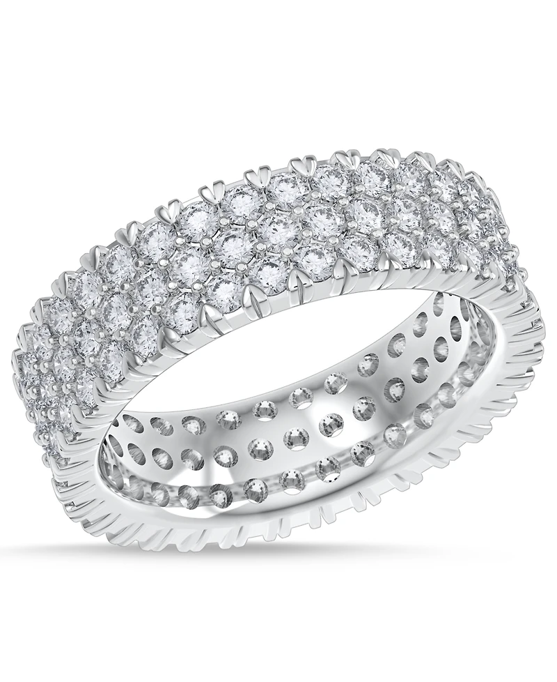 Diamond Three-Row Eternity Ring (3 ct. t.w.) Platinum, 14k White Gold, or Rose Gold