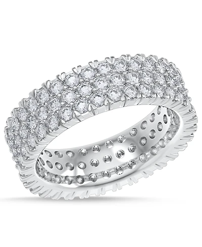 Diamond Three-Row Eternity Ring (3 ct. t.w.) Platinum, 14k White Gold, or Rose Gold
