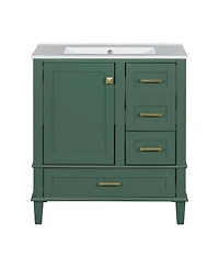 Streamdale 30" Modern Blue Bathroom Vanity with Sink and Storage