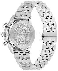 Versace Unisex Swiss Chronograph Hellenyium Stainless Steel Bracelet Watch 40mm