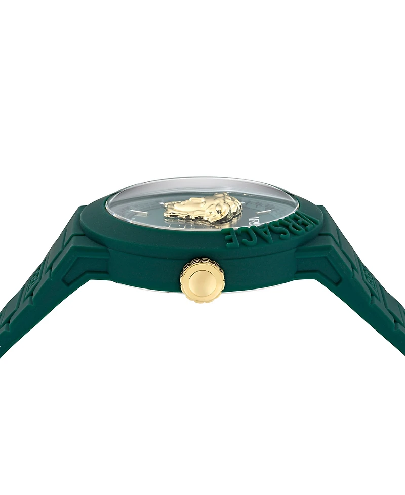 Versace Men's Swiss V-Pop Green Silicone Strap Watch 43mm